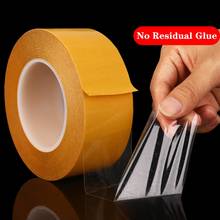 1PCS 50M/Roll PET Double Sided Super Sticky Adhesive Tape Heat Resistant 0.05mm Thick Transparent PET Strong Double-sided Tape 2024 - buy cheap
