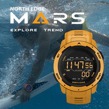 North edge relógio inteligente digital, esportivo, fitness, masculino, para corrida, esportes, natação, 50m, à prova d'água, eletrônico 2024 - compre barato