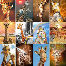 5D DIY diamond drawing animal Giraffe cross stitch diamond Mosaic Mosaic embroidery home decoration without frame 2024 - buy cheap