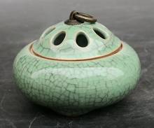 Chinese Old Cracked Glaze Porcelain Aroma Incense Burner Censer Buddhism Supplies Home Decoration 2024 - buy cheap