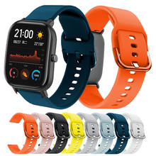 Для Huami Amazfit GTS/GTR 42 мм силиконовый ремешок для samsung Galaxy Watch Active/active 2 40 мм браслет ремешок 20 мм Новый 2024 - купить недорого