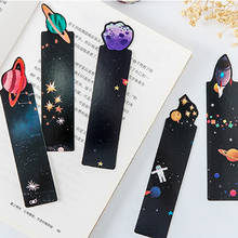 30 pçs/lote planeta criativo marcador cartão de mensagem galaxy papel bookmarks livro titular escola material de escritório escolar presente 2024 - compre barato