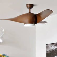 110V 220V 52 inch Retro Ceiling fan Fans With Lights Remote Control frequence Bedroom decor Light ventilator Lamp Vintage led 2024 - buy cheap