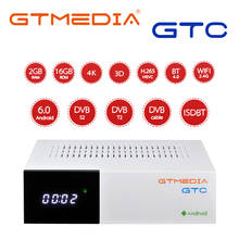GTMEDIA GTC Smart TV Box DVB-S2 DVB-T2/Cable(J83.A/C)/ATSC-C/ISDBT WiFi 3D 4K Network Media Player  ACM Android TV Box 2024 - buy cheap