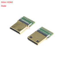 5PCS MINI HDMI 19PIN 19P MALE PLUG connector with PCB Board Solder Type test board 2024 - buy cheap