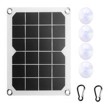 Painel carregador solar monocristalino, 5v, 10w, impermeável, semi-flexível, célula solar para ar livre, carregador usb duplo 2024 - compre barato