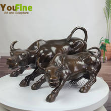 2 Size Bronze Bull Sculptures Bronze Animal Sculpture Collectible Figurine Bronze Bull Statue For Home Office Modern Art Decor 2024 - buy cheap