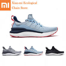 Xiaomi-zapatillas de deporte Mijia 4 para hombre, zapatos deportivos para exteriores, uni-moldura, sistema de bloqueo de espina de pez 3D, transpirables, tejidas, parte superior, para correr 2024 - compra barato