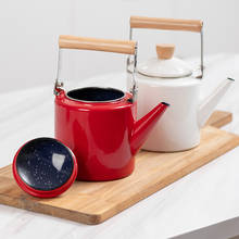 Горячая и холодная вода чайники чайник красный, белый Кофе горшок с деревянной ручкой общего Применение для газовой и индукционной плиты горячей и холодной чайник 2024 - купить недорого