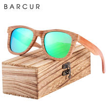 Мужские и женские солнцезащитные очки BARCUR, винтажные поляризационные очки из натурального дерева для путешествий 2024 - купить недорого