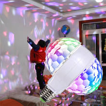 Bombilla de luces de escenario colorida, proyector láser KTV con efecto de iluminación de escenario, dj, discoteca, luz estroboscópica, control de música, para vacaciones de Navidad, E27 2024 - compra barato