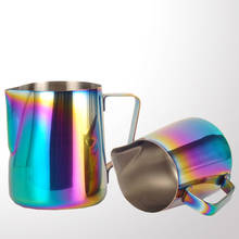 350/600ml jarro de café de aço inoxidável leite espumante jarro canecas de café espresso jarro de espuma de artesanato jarro 2024 - compre barato