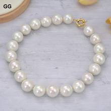 GuaiGuai Jewelry Natural 18" Huge 20mm AA White Sea Shell Pearl Necklace For Women Lady Jewelry 2024 - buy cheap