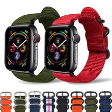 Ремешок для Apple watch ремешок 44 мм 40 мм iwatch ремешок 42 мм 38 мм нейлоновый ремешок Nato ремешок для Apple watch 4 3 2 1 2024 - купить недорого
