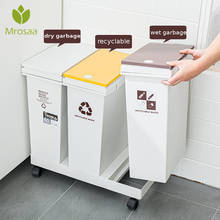 24/36/40/60L Trash Cans For Kitchen Bathroom Garbage Classification Rubbish Bin Dustbin Bucket Press-Type Waste Bin 2/3 Buckets 2024 - buy cheap