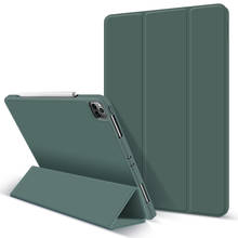 Funda inteligente con soporte para lápiz, carcasa plegable magnética de TPU suave para iPad Pro 11, 2020, 2020 2024 - compra barato