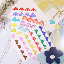 5 Sheets Corner Stickers Candy Love DIY Paper Photo Albums Frame Decoration Scrapbooking Picture Fixed Paste Type Accessories 2024 - buy cheap