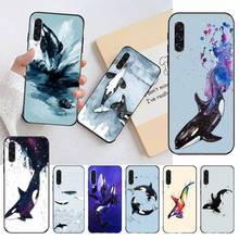 Funda de teléfono con acuarela para Samsung galaxy, carcasa con diseño de ballena Mata, para modelos S, 9, 10, 20, A, 10, 21, 30, 31, 40, 50, 51, 71 s, note 20, j, 4, 2018 plus 2024 - compra barato