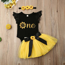 3Pcs Baby Girl Clothes Newborn Lace Ruffle Sleeveless Romper Tops Girls Mini Tulle Skirt Headband Outfits Set 2024 - buy cheap