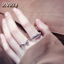 Zyzq anel de dedo com design exclusivo, estilo chinês, acessórios para macaco king, proposta sensível, anéis de noivado para mulheres 2024 - compre barato