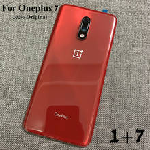 100% Original Glass battery cover For Oneplus 7 A7000 1+7 Rear Housing door Back Cover Rear case With camera lens 2024 - buy cheap