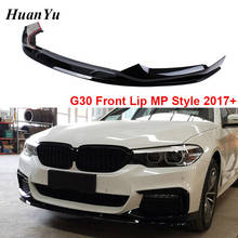 G30 G38 M Sport Front Lip with Splitter Gloss Black for BMW 5 Series 4-door Sedan MP Style ABS Bumper Flaps 525i 530i 540d 2017+ 2024 - buy cheap