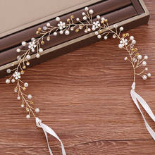 Rhinestone Headband Bride Hair Accessories Wedding Tiara Pearl Headband Bridal Headpiece Wedding Hair Decoration 2024 - buy cheap