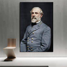 Robert e lee exército confederado general posters poster vintage arte impressão em tela parede imagem moderna casa decoração da parede do quarto 2024 - compre barato