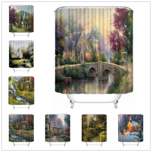 Meife-cortina de ducha personalizada para el hogar, tejido de poliéster impermeable, con ganchos, decoración para el hogar 2024 - compra barato
