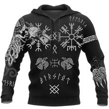 Viking Tattoo 3D Printed Fashion Men Hoodies Harajuku Casual Hooded Sweatshirt Autumn Unisex Hoodie -1 2024 - buy cheap