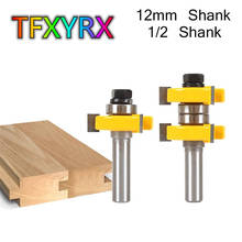 2pcs 12mm 1/2inch Shank T-slot Tongue&Groove Joint Assemble Router Bit Set Milling Cutter for Wood Woodwork Cutting Tools 2024 - buy cheap