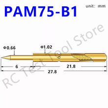 100PCS PAM75-B1 Spring Test Probe PAM75-B Brass Test Probe Sleeve Length 27.8mm Convenient Gold Plated Test Tool 100 PCS 2024 - buy cheap