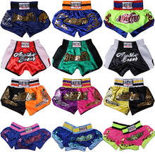 Pantalones cortos de Muay Thai para hombre, ropa de entrenamiento de competición para adultos, pantalones cortos de lucha MMA para niños 2024 - compra barato