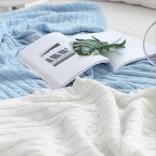 Cobertor de malha super macio, sólido, para sofá/cama/casa, para primavera, colcha para cama, adolescentes, manta, cobertor 2024 - compre barato