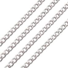 10 м 304 спиральные цепи из нержавеющей стали для изготовления ювелирных изделий DIY браслет ожерелье аксессуары фурнитура x 3x1 мм 2024 - купить недорого