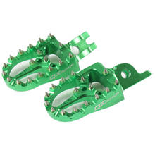 Billet MX Wide Foot Pegs Pedals Rest Footpegs For KX250F 2006-2016 KX450F 2007-2016 KLX450R 2008-2013 2024 - buy cheap