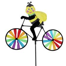 Lovely Lovely Handmade Wind Spinner Cartoon Animal Biking Garden Yard Party Camping Windmill Kids Educational Toy Birthday Gift 2024 - buy cheap