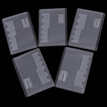 5 pçs/lote fácil de transportar claro pvc protetor portátil para cartão de memória sim multifuncional universal sim cartão de armazenamento caso caixa saco 2024 - compre barato