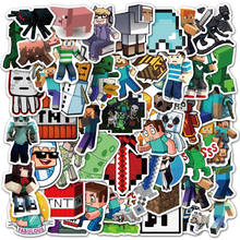 50pcs Minecraft stickers mobile phone water cup notebook suitcase cartoon waterproof decoration stickers gift for children 2024 - buy cheap