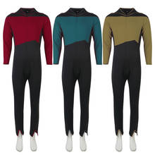 Star The Next Generation Trek Costume JL Picard Red Starfleet Uniforms TNG Gold Jumpsuit ST Halloween Costume Men Prop 2024 - buy cheap