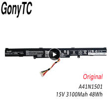 Gonytc-bateria original de 15v, 3100mah, 44wh, a401., bateria embutida para asus rog, gl752vw, g752vw, n552v, n552vx. 2024 - compre barato