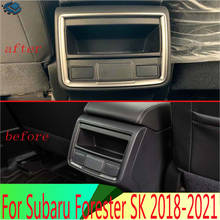 Para subaru forester sk 2018-2021 decorar acessórios abs chrome matte traseira da cauda assento caixa de armazenamento braço guarnição 2024 - compre barato