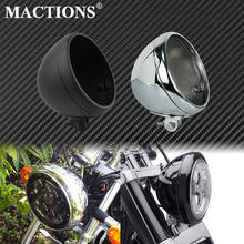 Farol de led para motocicleta universal, capa de 7 polegadas na cor preta, cromada, para harley dyna xl 2024 - compre barato