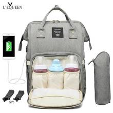 LEQUEEN Fashion USB Mummy Maternity Diaper Bag Large Nursing Travel Backpack Designer Stroller Baby Bag Baby Care Nappy a Bag 2024 - buy cheap