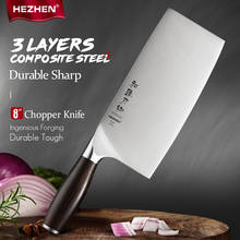 HEZHEN 8 Inches Chopper Knife Bone Ebony Handle Chef Kitchen Knives For Meat Cutting Bones Professional Japanese Cook Knife 2024 - buy cheap