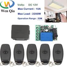 Wenqia 433 Mhz rf wireless Remote Control switch  DC 12V 10Amp 1CH Relay Receiver and transmitter for LED/Signal transmission 2024 - buy cheap