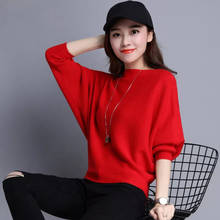 Women's 2022 Spring New Sweater Short Paragraph Wild Loose Bat Sleeve Bottom Knit Sweater Ladies Fashion Large Size Sweater Top 2024 - buy cheap