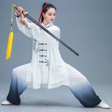 Traje guerreiro chinês 3 peças feminino fantasia wushu uniforme feminino kung fu roupa espada taichi tai chi uniforme ta1834 2024 - compre barato