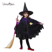Umorden Halloween Costumes for Baby Girl Toddler Kids Sorceress Witch Costume Cosplay Fancy Dress Cape 2024 - buy cheap