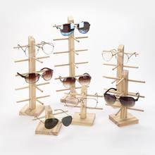 Estante de exhibición de gafas de sol, soporte de exhibición de madera de múltiples capas, soporte de joyería para múltiples pares, escaparate de gafas, envío directo 2024 - compra barato